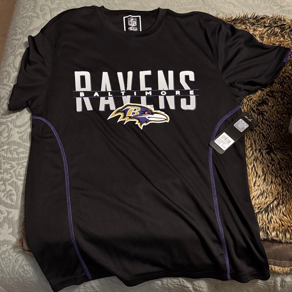 NFL Baltimore Ravens Black and Purple Shirt